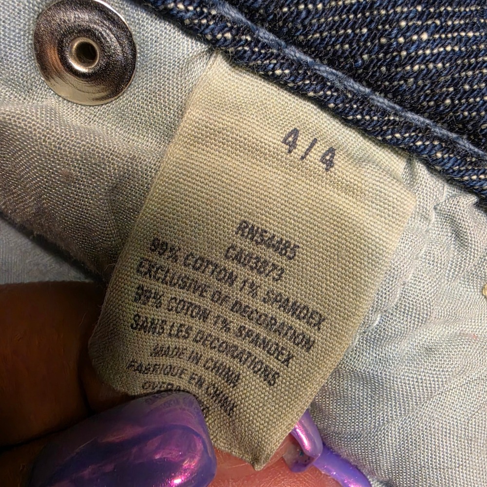 American Eagle Womens Vintage Dark Wash Low Rise Denim Bermuda Shorts Size 4 - Picture 8 of 8